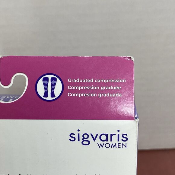 Sigvaris 30-40 mmHg Nude Beige Size ML Soft Opaque Compression Hosiery 843PMLO35 - Picture 6 of 10